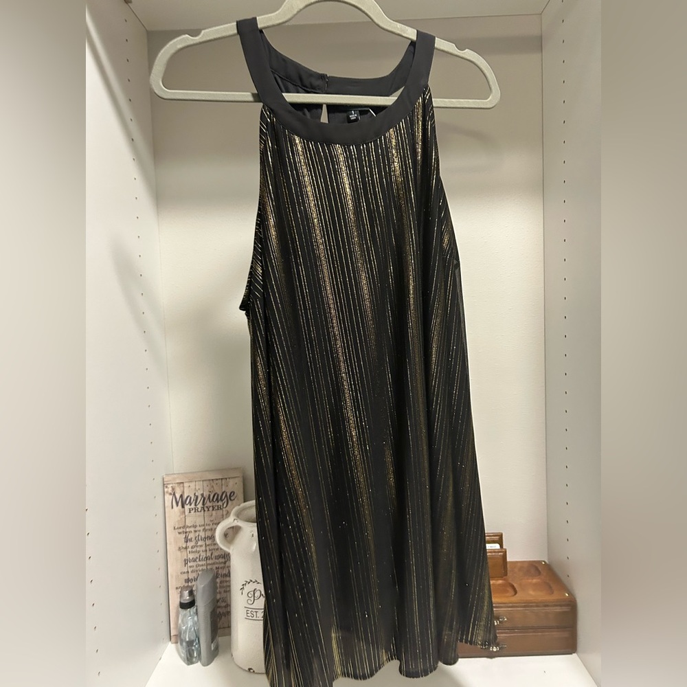 Gold and Black Shimmer Top